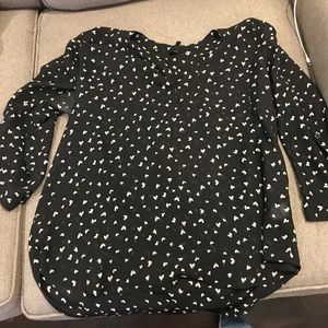 Black polka dot blouse